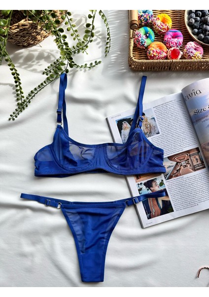 Mean Girl Lingerie Tül Transparan Bralet Iç Çamaşır Takımı