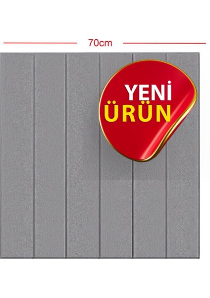 4 Adet, 70X70CM 0,50M² 3D Dekoratif Antrasit Lambri Görünüm Kendinden Yapışkanlı Duvar Kağıdı Kaplama Panel Köpük -AD02 fiyatları