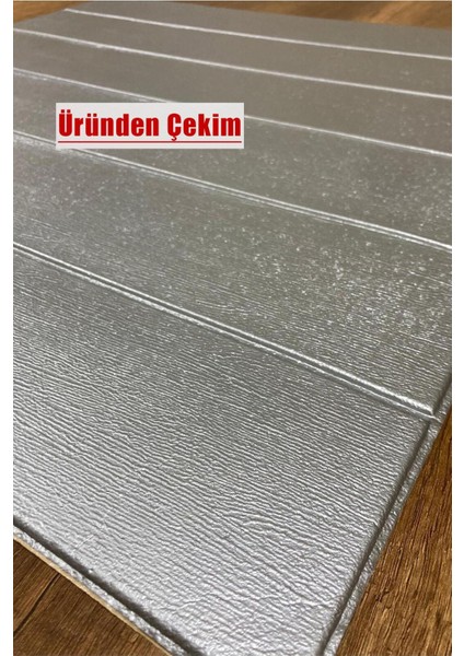 4 Adet, 70X70CM 0,50M² 3D Dekoratif Antrasit Lambri Görünüm Kendinden Yapışkanlı Duvar Kağıdı Kaplama Panel Köpük -AD02 fırsatları