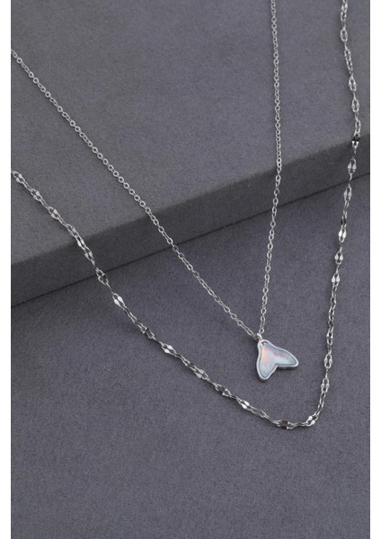 Çelik Kolye Silver 45CM