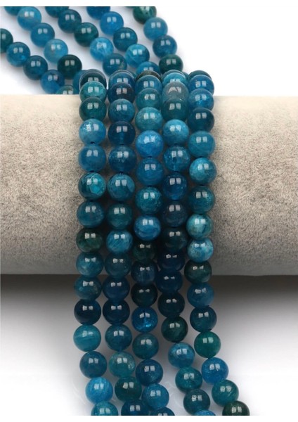 Apatit Doğal Taş Dizi 8 mm Yuvarlak Kesim