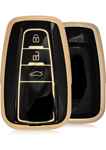 Corolla Corolla Hybrid 3 Buton Smart Nano Anahtar Kılıfı - Siyah