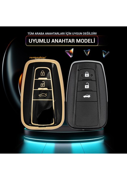 Corolla Corolla Hybrid 3 Buton Smart Nano Anahtar Kılıfı - Siyah fiyatları
