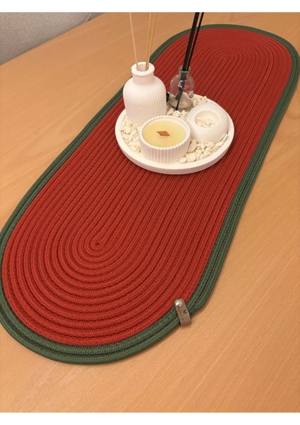 Herakles Amerikan Servis El Yapımı Pamuklu Natural Jüt Örme Desenli Runner 30X80 modelleri