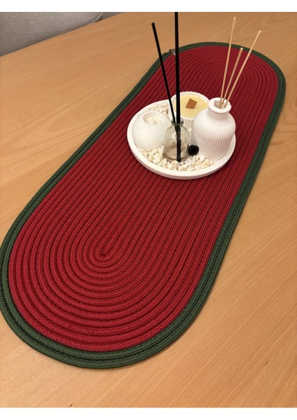 Herakles Amerikan Servis El Yapımı Pamuklu Natural Jüt Örme Desenli Runner 30X80 fırsatları