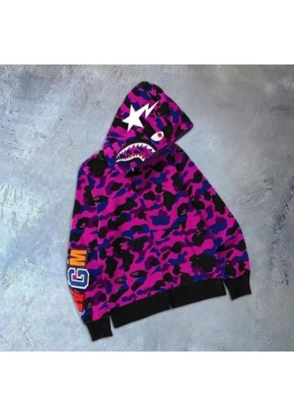 Çocuk Bape Pubg Tam Fermuarlı Kapuşonlu Hırka fiyatları