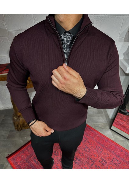 Özel Tasarım Fermuar Detaylı Uzun Kollu Triko fiyatları