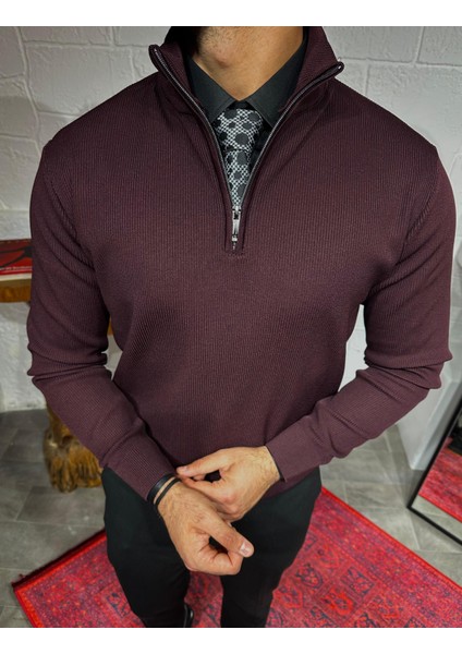 Özel Tasarım Fermuar Detaylı Uzun Kollu Triko modelleri