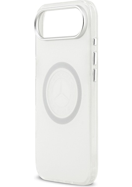 iPhone 17 Air Uyumlu Kılıf Mercedes Benz Lisanslı M-Safeli Buzlu Pc Nostaljik Yıldız Kapak Beyaz