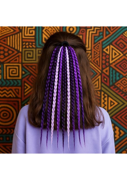 Siyah Örgülü Toka – Renkli Örgü Saç Lastiği-Kadın Saç Aksesuarı-Örgülü Saç Tokası