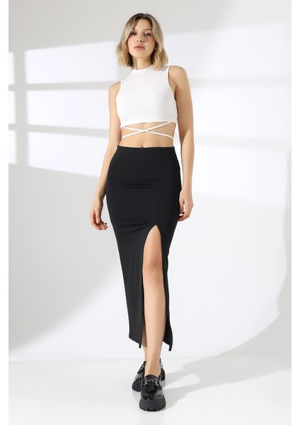 Dalgıç Kumaş Yırtmaçlı Uzun Etek fırsatları