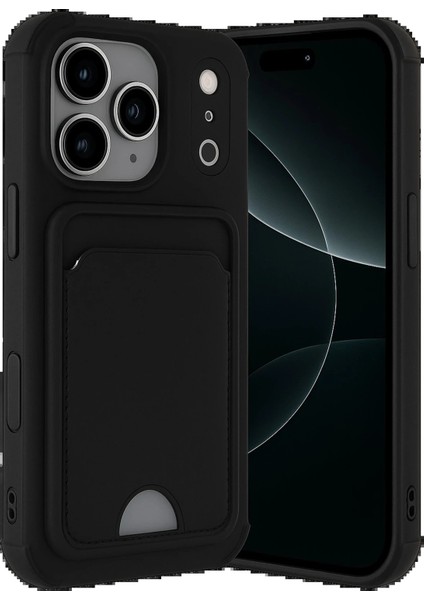 Apple iPhone 17 Pro Kelvin Kartvizitli Silikon - Siyah modelleri