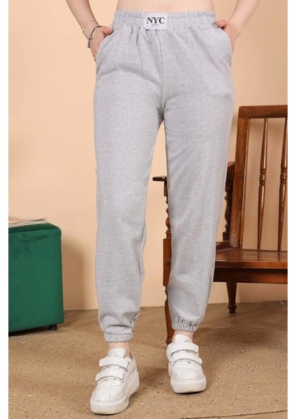 Rahatlığın Şıklığı Tarz Gri Paçası Lastikli Eşofman Altı ( Lisinya ) modelleri