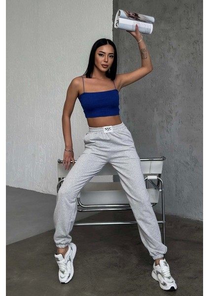 Rahatlığın Şıklığı Tarz Gri Paçası Lastikli Eşofman Altı ( Lisinya ) fırsatları