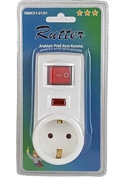 Anahtarlı Priz Tekli Akım Koruma 5V 2.1A USB 3500W Güç Çocuk Koruma Kilidi Duvar Prizi