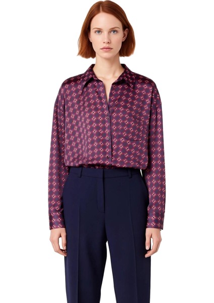 Kadın Oversize Dökümlü Gömlek Saten Dokulu Rahat Kesim Şık Görünüm Gün Boyu Konforlu Kullanım fırsatları