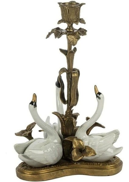 Beyaz Kuğu Şamdan 18X28CM