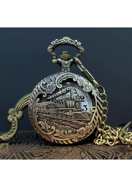 Tren Tasarımlı Köstekli Saat - Lisinya