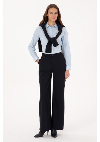 Kadın Lacivert Pantolon (Kanvas-Chino) 50309342-VR033