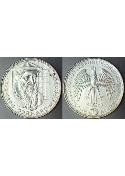 Almanya Gümüş 5 Mark 1969 F. Hatıra 11,2 Gr. Çilaltı+