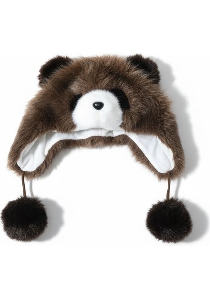 9-15 Yaş Çocuk Peluş Figürlü Kışlık Bere