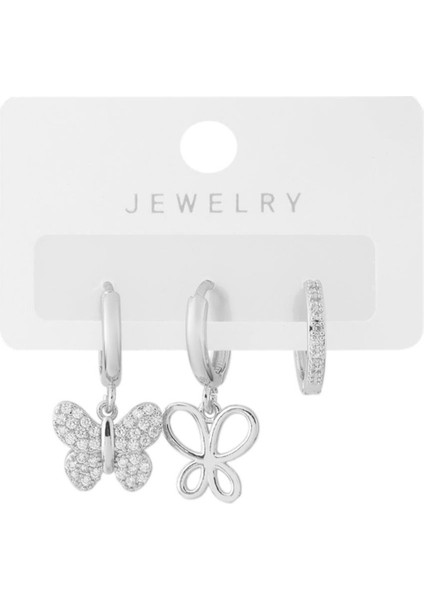 Üçlü Küpe Silver