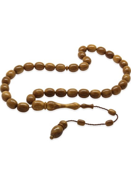 Sistemli Kum Saati Imame Tasarım Tombul Kapsül Kesim Kahverengi Kuka Tesbih