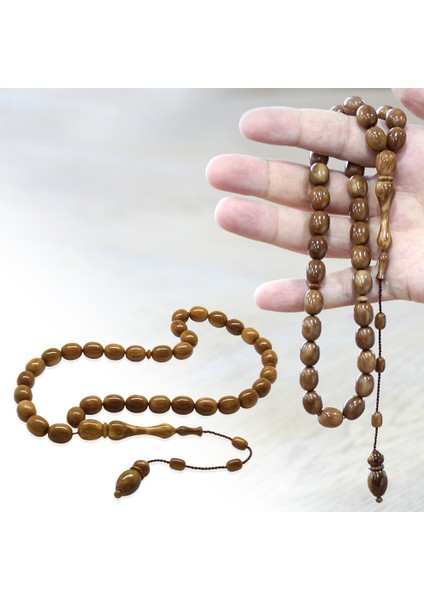 Sistemli Kum Saati Imame Tasarım Tombul Kapsül Kesim Kahverengi Kuka Tesbih fiyatları