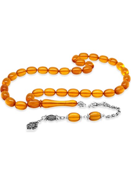 Kararmaz Metal Arnavut Zincir Püsküllü Sülün Imame Beyzi Kesim Turuncu Katalin Tesbih