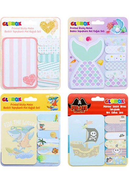 Globox Yapışkanlı Not Kağıt Seti Baskılı 3406