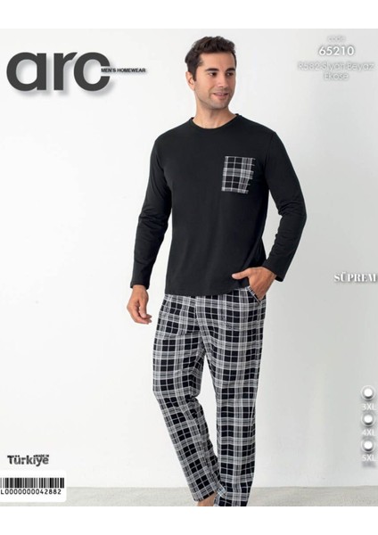 65103 Süprem Erkek Cep Detaylı Pijama Takım