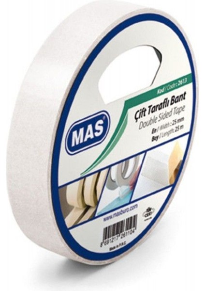 Mas Çift Taraflı Bant 25X25 mt 2613