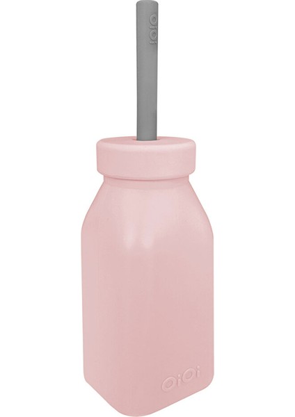 Şişe + Pipet Pinky Pink Powder Grey