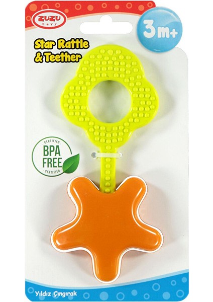 Yıldız Çıngıraklı Diş Kaşıyıcı Asortili