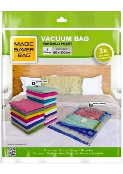 80X100 Xxl Vakumlu Poşet Hurç Bag (5361)