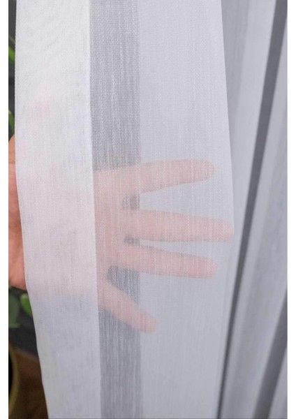 Eliza Eteği Nakışlı Işlemeli Modern Bambu Salon, Oturma Odası, Mutfak Yüksek Kaliteli Tül Perde 1x2,5 Normal Orta Pile indirimleri