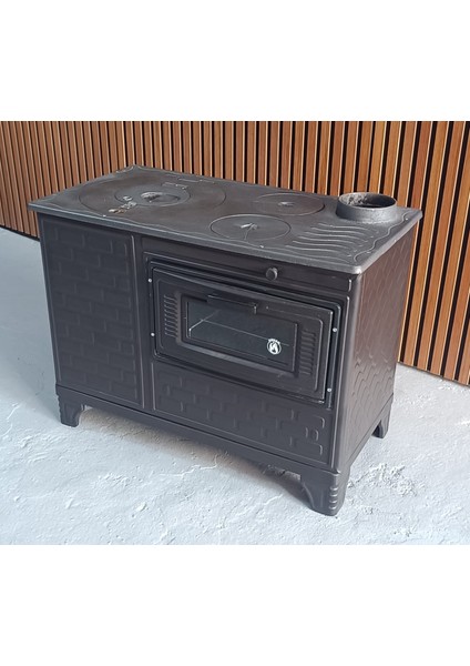 Mat Siyah 47'lik Döküm Tuğlalı Kovalı Kuzineli Emaye Soba indirimleri