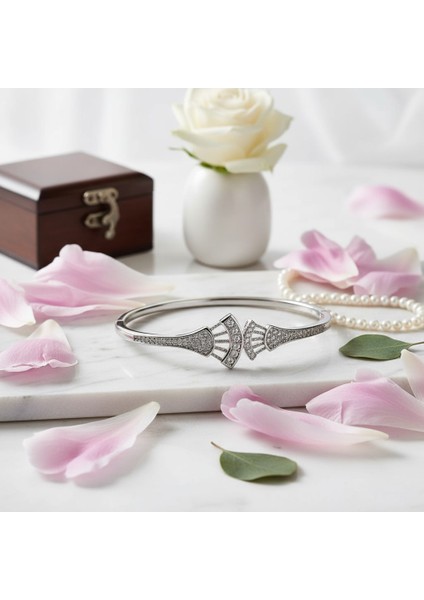 Kadın Paslanmaz Ayarlanabilir Kelepçe Bileklik 316L Kararmayan – Yusso