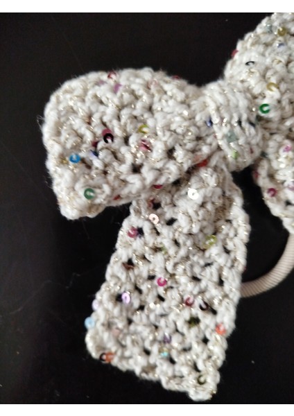 Fiyonk El Örgüsü Lastikli Toka Simli Pullu fiyatları