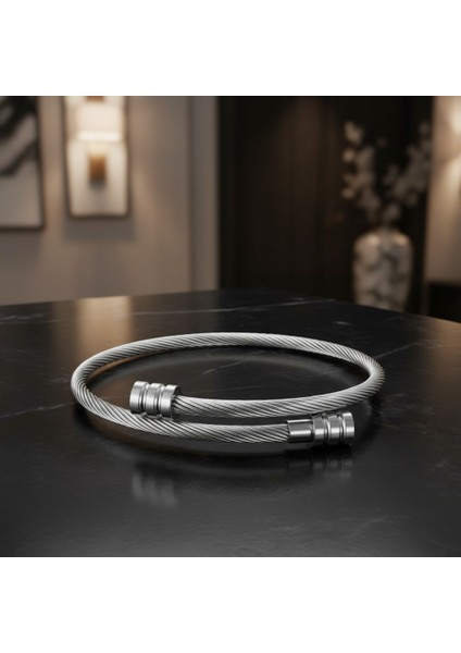 Erkek Ayarlanabilir Çelik Bileklik Kelepçe 316L Kararmayan | Yusso