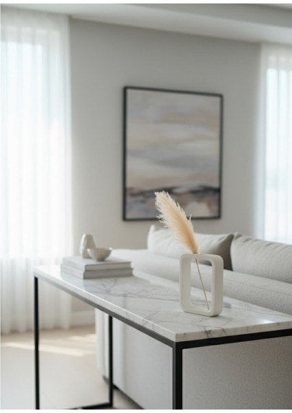 Modern Beyaz Pampas Vazosu - Dekoratif Masa Üstü Obje Iskandinav Vazo-El Yapımı-16 cm fiyatları