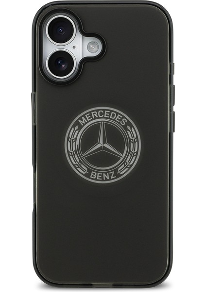 iPhone 17 Uyumlu Kılıf Mercedes Benz Lisanslı M-Safeli Buzlu Pc Nostaljik Yıldız Dizayn Kapak Siyah modelleri