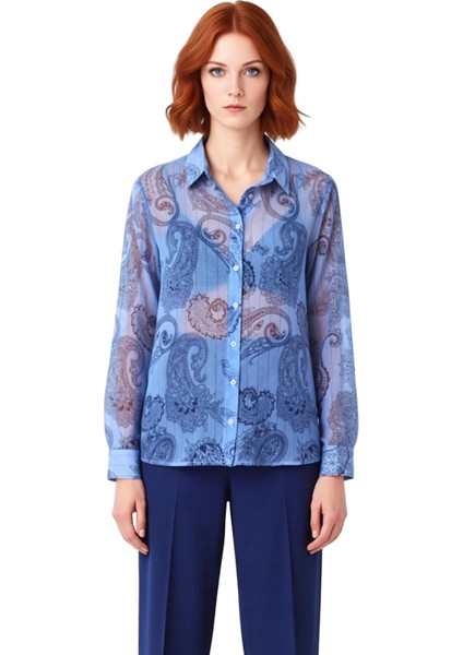 Kadın Şal Desenli Yoryo Şifon Gömlek Fonksiyonel Dayanıklı Kaliteli Konforlu Estetik Rahat fırsatları