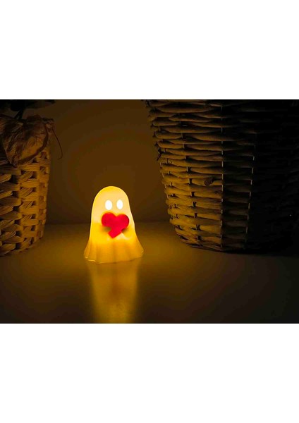 Sevimli Hayalet Gece Lambası ❤️ LED Işıklı Dekoratif 3D Baskı Masa Lambası – Hediye Ürünü indirimleri