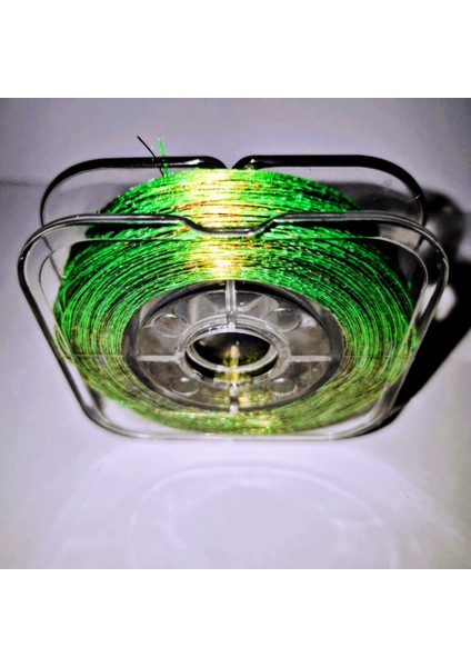 Hazır Çapari Kombini Boru Sim Ultraviyole Uv Neon Fıstık Yeşili - Kırmızı Makarada