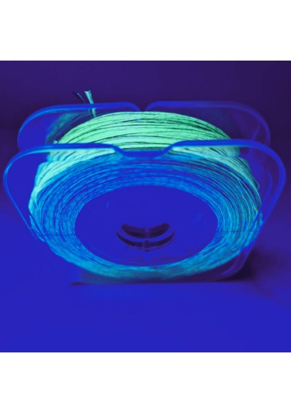 Hazır Çapari Kombini Boru Sim Ultraviyole Uv Neon Fıstık Yeşili - Kırmızı Makarada