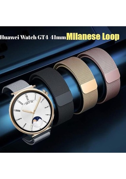 Huawei Watch Gt 6 41 mm Uyumlu Metal Hasır Örgü Kordon Gt6 41MM Mıknatıslı Stainless Steel 18MM Kayış fırsatları