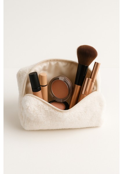 Peluş Yumuşacık Makyaj Çantası - Kozmetik Organizeri fiyatları