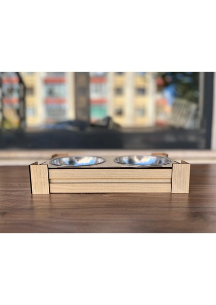 Kemik Tasarımlı Ahşap Evcil Hayvan Mama Kabı fiyatları