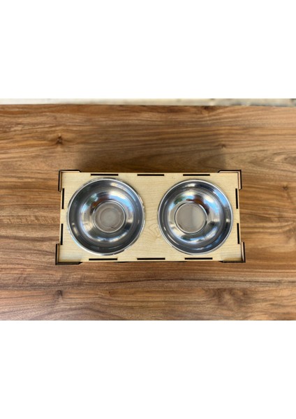 Kemik Tasarımlı Ahşap Evcil Hayvan Mama Kabı modelleri